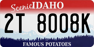 ID license plate 2T8008K