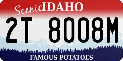 ID license plate 2T8008M
