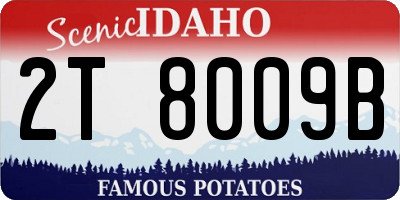 ID license plate 2T8009B