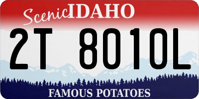 ID license plate 2T8010L