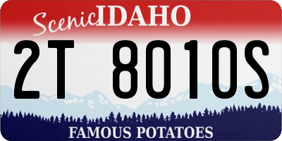 ID license plate 2T8010S