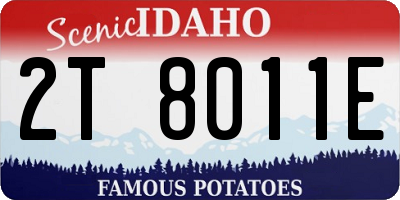 ID license plate 2T8011E