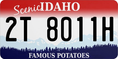 ID license plate 2T8011H