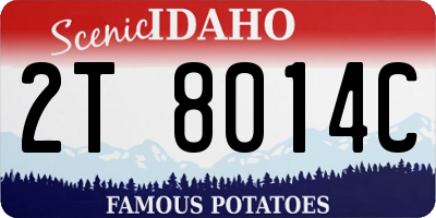 ID license plate 2T8014C