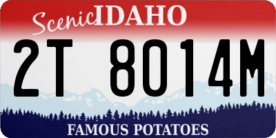 ID license plate 2T8014M