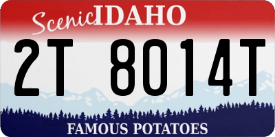 ID license plate 2T8014T