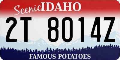 ID license plate 2T8014Z