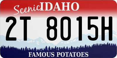 ID license plate 2T8015H