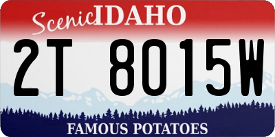 ID license plate 2T8015W