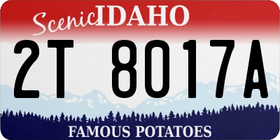 ID license plate 2T8017A