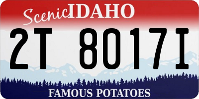 ID license plate 2T8017I