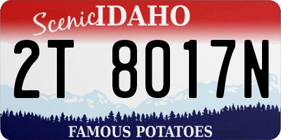 ID license plate 2T8017N