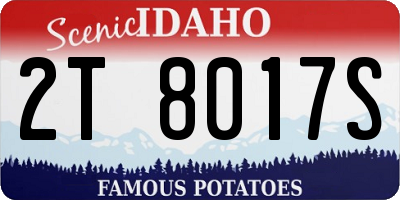 ID license plate 2T8017S