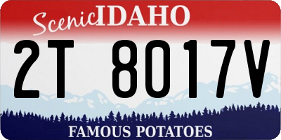 ID license plate 2T8017V