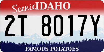 ID license plate 2T8017Y