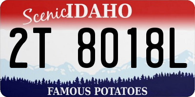 ID license plate 2T8018L