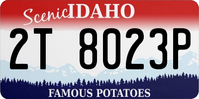 ID license plate 2T8023P