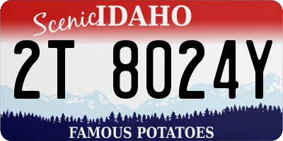 ID license plate 2T8024Y