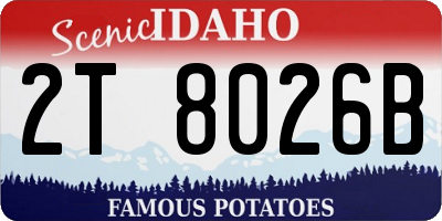 ID license plate 2T8026B