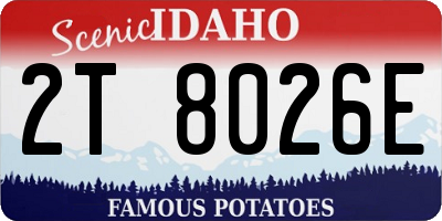 ID license plate 2T8026E