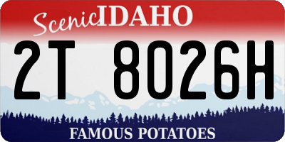 ID license plate 2T8026H