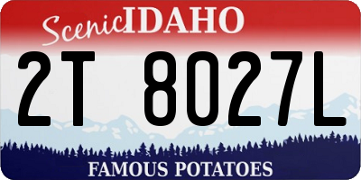 ID license plate 2T8027L
