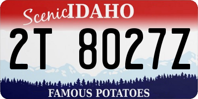 ID license plate 2T8027Z