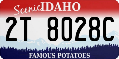ID license plate 2T8028C