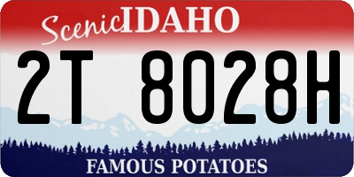 ID license plate 2T8028H