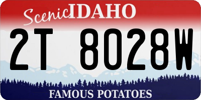 ID license plate 2T8028W