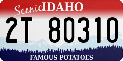 ID license plate 2T8031O