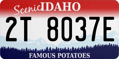 ID license plate 2T8037E
