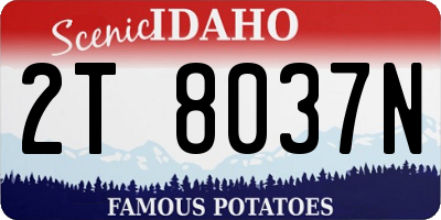 ID license plate 2T8037N