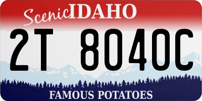 ID license plate 2T8040C