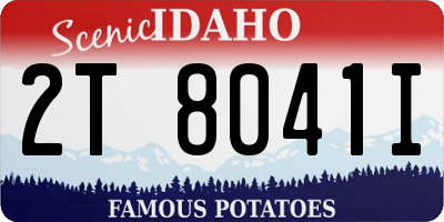 ID license plate 2T8041I