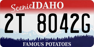 ID license plate 2T8042G