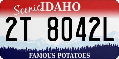 ID license plate 2T8042L