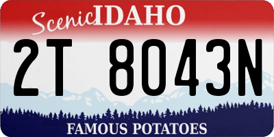 ID license plate 2T8043N