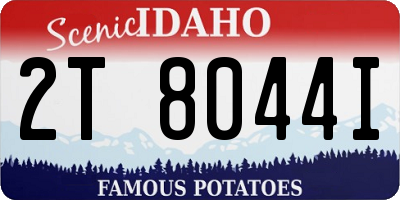 ID license plate 2T8044I