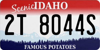 ID license plate 2T8044S