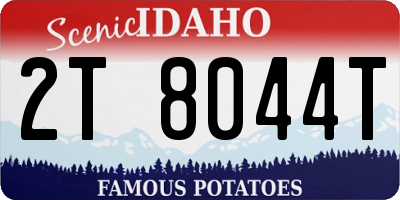 ID license plate 2T8044T