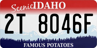 ID license plate 2T8046F