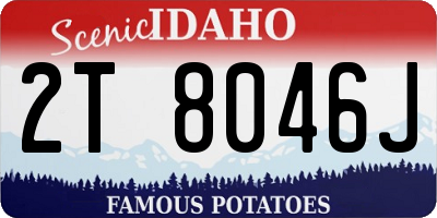 ID license plate 2T8046J