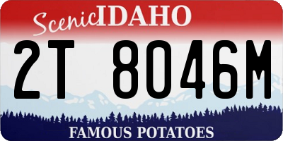 ID license plate 2T8046M