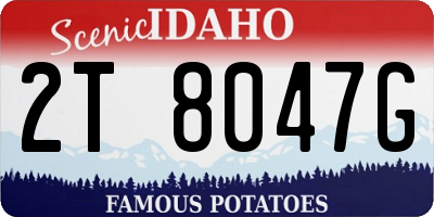 ID license plate 2T8047G