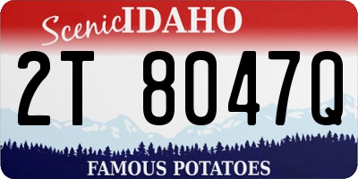 ID license plate 2T8047Q
