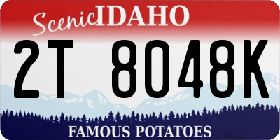 ID license plate 2T8048K