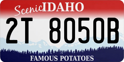 ID license plate 2T8050B