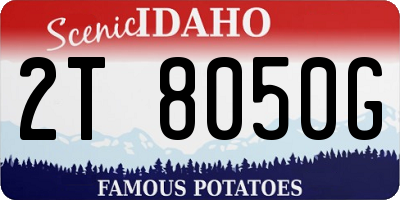 ID license plate 2T8050G