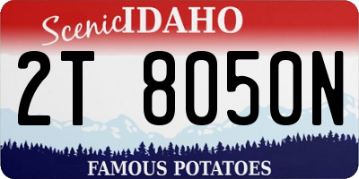 ID license plate 2T8050N